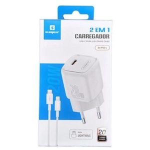 Carregador Turbo 20w Usb Type C 2 Em 1