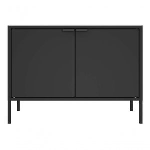 Balcão Baixo Multiúso Itatiaia Smart 2 Portas Preto Matte