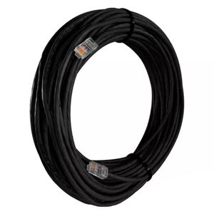 Cabo De Rede Cat 5e Mpt Interno E Externo 35 Metros U/utp 4p X 24awg | Preto Com Conectores