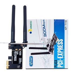 Placa Pci Express Windows E Linux Wpa Wpa2 2 Antenas 300mbps