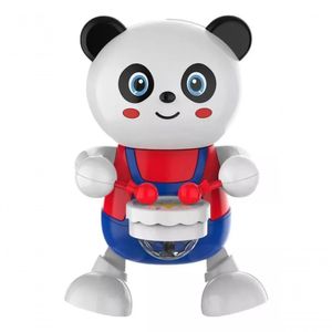 Urso Panda Dançante Brinquedo Musical Dança Mexe Luz E Som