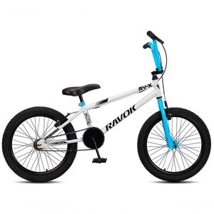Bicicleta Bmx Cross Aro 20 Rv-x Aro Aero Freio V-brake Ravok Cor:branca E Azul