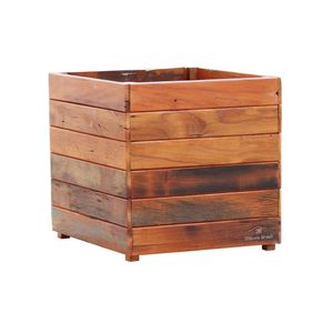 Vaso Cachepot 50x50cm Em Madeira Maciça
