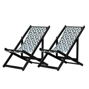 Kit 2 Espreguiçadeiras Dobrável Black Sb-triang Preto