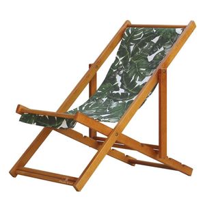 Espreguiçadeira Preguiçosa Dobrável Mel Sb-folhas Verdes
