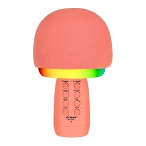 Microfone Karaoke Xtrad Ws-602 4 Efeitos De Voz Cor Terracota