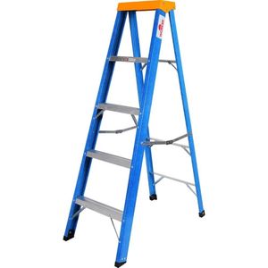 Escada Em Fibra Com 5 Degraus Capacidade 150kg Worker
