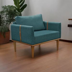 Poltrona Milla Luxo 80 Cm X 82 Cm X 76 Cm Azul