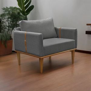 Poltrona Milla Luxo 80 Cm X 82 Cm X 76 Cm Cinza