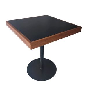 Mesa Café Bar Em Mdf E Madeira Maciça 65cm X 65cm