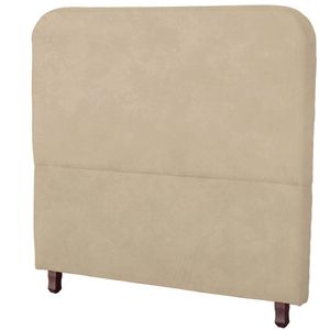 Cabeceira Casal Queen Estofada Para Cama Box Lizza Veludo Cor Bege