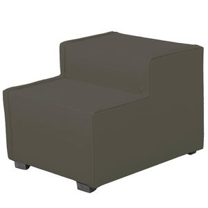 Escada Estofada 2 Degraus Para Cachorro Gato E Maca De Estetica Suede Cor Tabaco