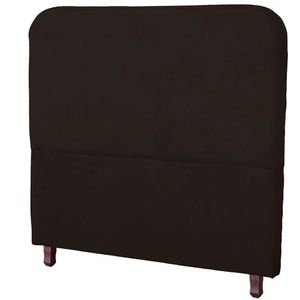 Cabeceira Casal Queen Estofada Para Cama Box Lizza Veludo Cor Marrom