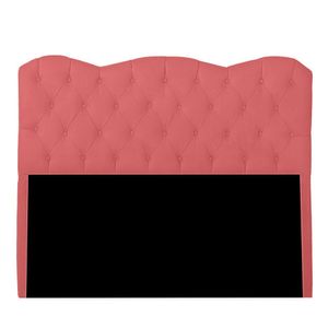 Cabeceira Casal King Size Estofada Para Cama Box Verona Veludo Cor Rose
