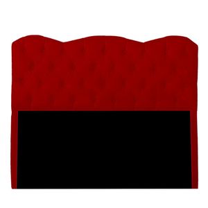Cabeceira Casal Estofada Para Cama Box Verona Veludo Cor Vermelho