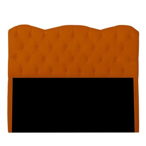 Cabeceira Casal Estofada Para Cama Box Verona Veludo Cor Terracota