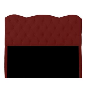 Cabeceira Casal Estofada Para Cama Box Verona Veludo Cor Marsala