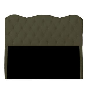 Cabeceira Casal Estofada Para Cama Box Verona Veludo Cor Chocolate