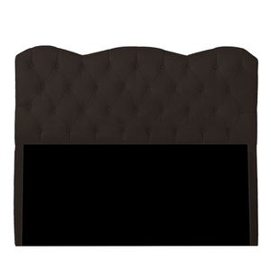 Cabeceira Casal Queen Estofada Para Cama Box Verona Veludo Cor Marrom