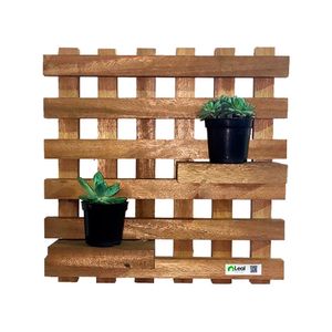 Mini Jardim Vertical Suculenta Artesanato Madeira 30cm