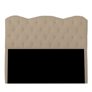 Cabeceira Casal Queen Estofada Para Cama Box Verona Veludo Bege Escuro