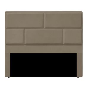 Cabeceira Casal Queen Estofada Para Cama Box Jade Veludo Capuccino
