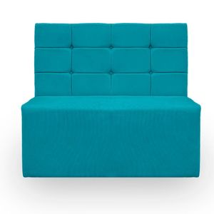 Canto Alemão Confortável Para Apartamento Cozinha E Restaurantes Suede Cor Azul Claro