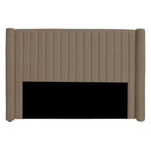 Cabeceira Casal Queen Size Estofada Para Cama Box Alicia Veludo Capuccino