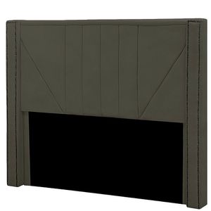 Cabeceira Casal Estofada Para Cama Box Toronto Veludo Cor Tabaco