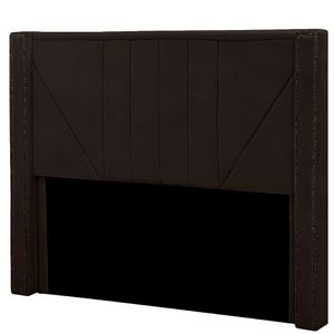 Cabeceira Casal Estofada Para Cama Box Toronto Veludo Cor Marrom