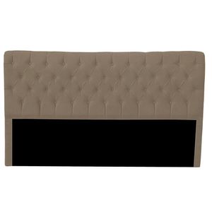 Cabeceira Casal Estofada Para Cama Box Glass Veludo Cor Capuccino