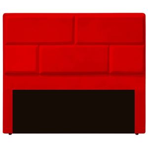 Cabeceira Casal Queen Estofada Para Cama Box Jade Veludo Cor Vermelho