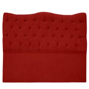 Cabeceira Casal King Size Estofada Para Cama Box Dunas Veludo Cor Marsala