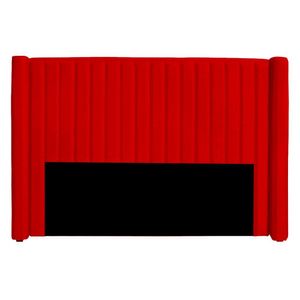 Cabeceira Casal King Size Estofada Para Cama Box Alicia Veludo Cor Vermelho