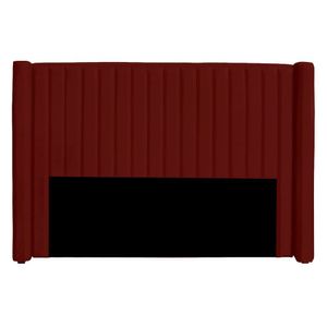 Cabeceira Casal King Size Estofada Para Cama Box Alicia Veludo Cor Marsala