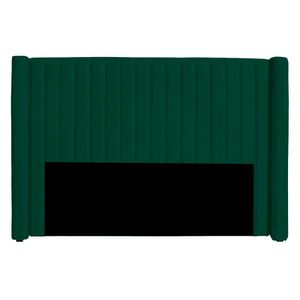 Cabeceira Casal Queen Size Estofada Para Cama Box Alicia Veludo Cor Verde Esmeralda
