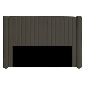 Cabeceira Casal Queen Size Estofada Para Cama Box Alicia Veludo Cor Tabaco