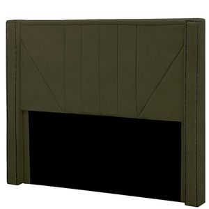 Cabeceira Casal Queen Estofada Para Cama Box Toronto Veludo Cor Chocolate