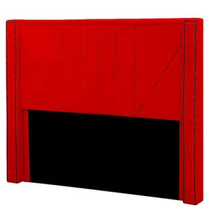 Cabeceira Casal Estofada Para Cama Box Toronto Veludo Cor Vermelho