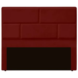 Cabeceira Casal Estofada Para Cama Box Jade Veludo Cor Marsala