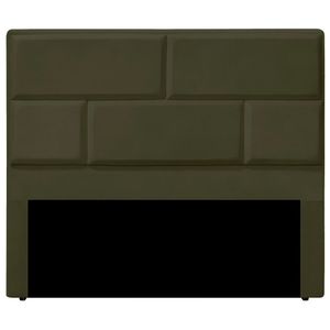 Cabeceira Casal Estofada Para Cama Box Jade Veludo Cor Chocolate