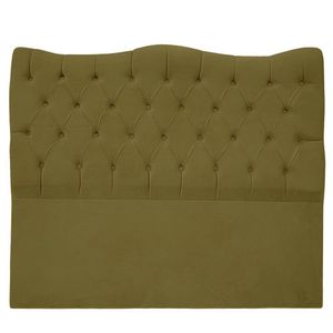 Cabeceira Casal Para Cama Box Estofada Dunas Veludo Cor Tabaco