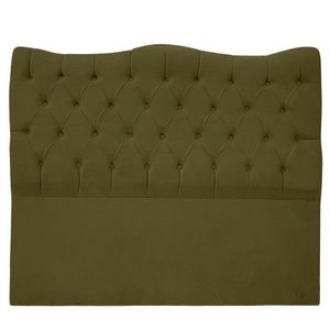 Cabeceira Casal Para Cama Box Estofada Dunas Veludo Cor Chocolate