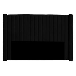 Cabeceira Casal King Size Estofada Para Cama Box Alicia Veludo Preto