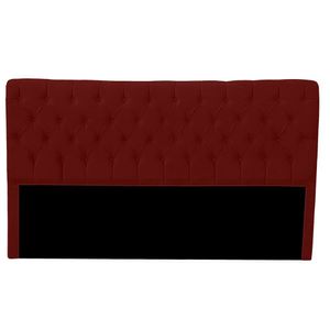 Cabeceira Casal Queen Estofada Para Cama Box Glass Veludo Cor Marsala