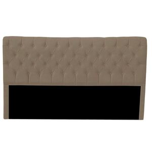 Cabeceira Casal Queen Estofada Para Cama Box Glass Veludo Cor Capuccino
