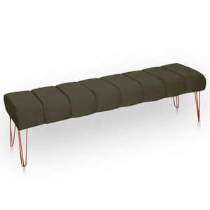 Recamier Estofada Casal Queen Luxo Veludo Cor Chocolate