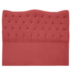 Cabeceira Casal Queen Para Cama Box Estofada Dunas Veludo Cor Rose