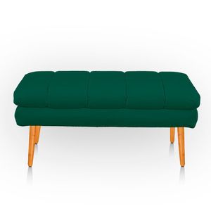 Puff Aparador Estofado Italy Decorativo Veludo Cor Verde Esmeralda