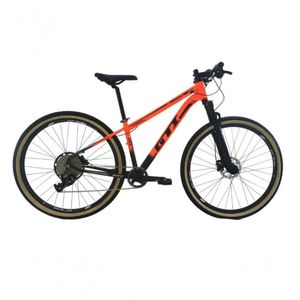 Bicicleta Aro 29 Gti Roma 12v Garfo Com Trava K7 11/50 Freios Hidráulicos Kit 1x12 Pneu Bege - Laranja/preto Tam.21